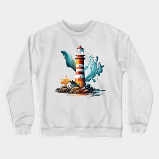 Lighthouse at sea Crewneck Sweatshirt